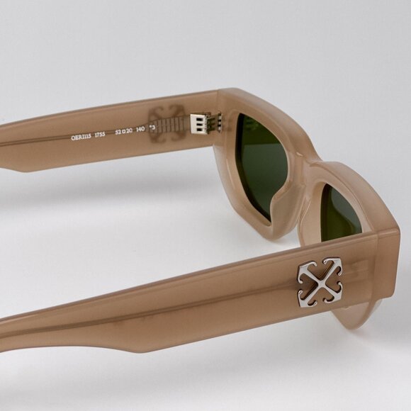 Off-White GREELEY Sunglasses – Beige Frame Green Lenses | Model OERII115 1755 main image 14
